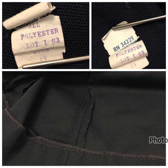 Vintage 60s Dark Blue Mini Dress Mod Shift Volup Plus Size Twiggy Barbie (IB) - Picture 2 of 16